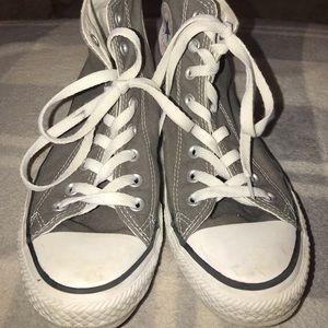 Gray all-star high top Converse